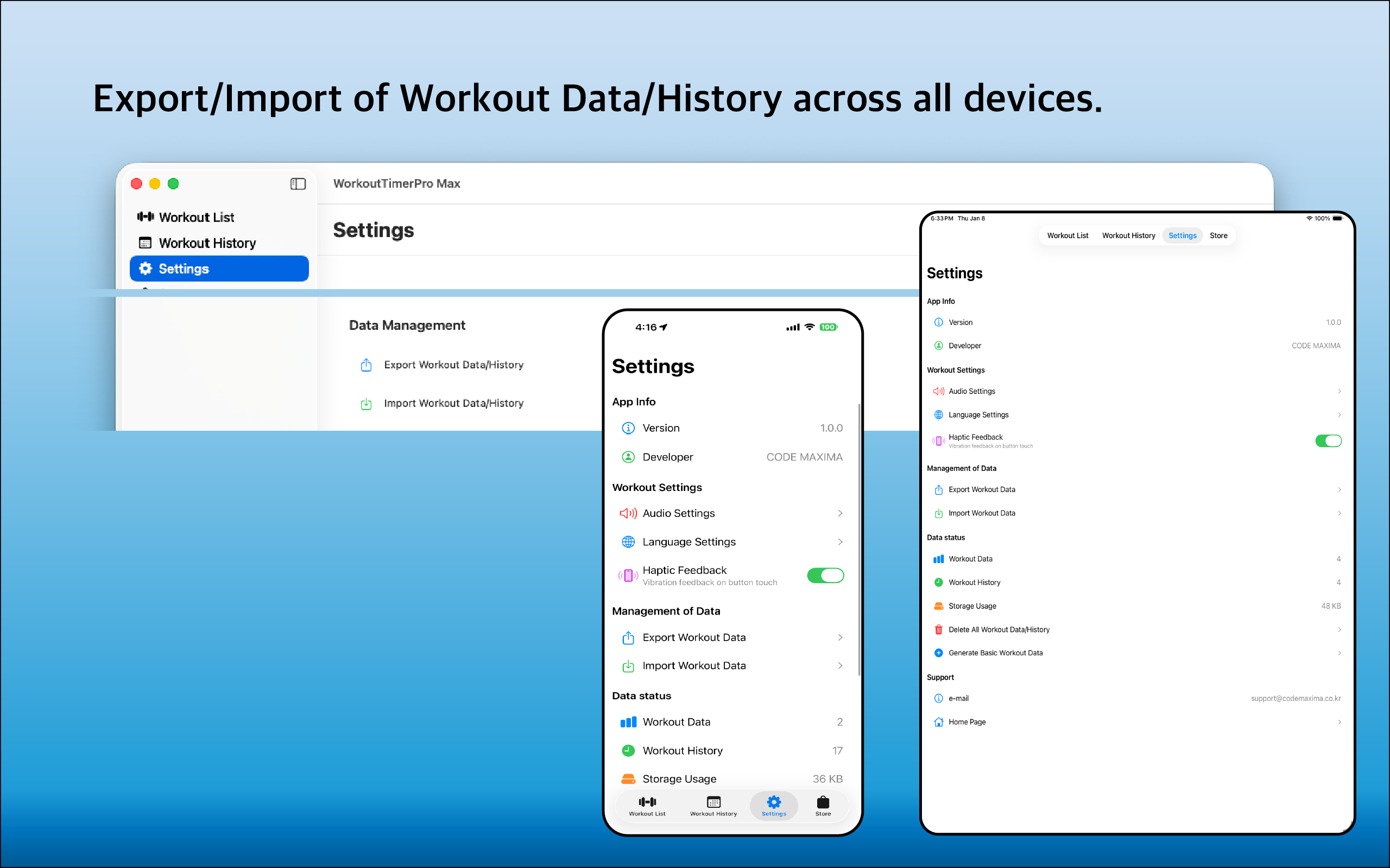 Export/Import Settings